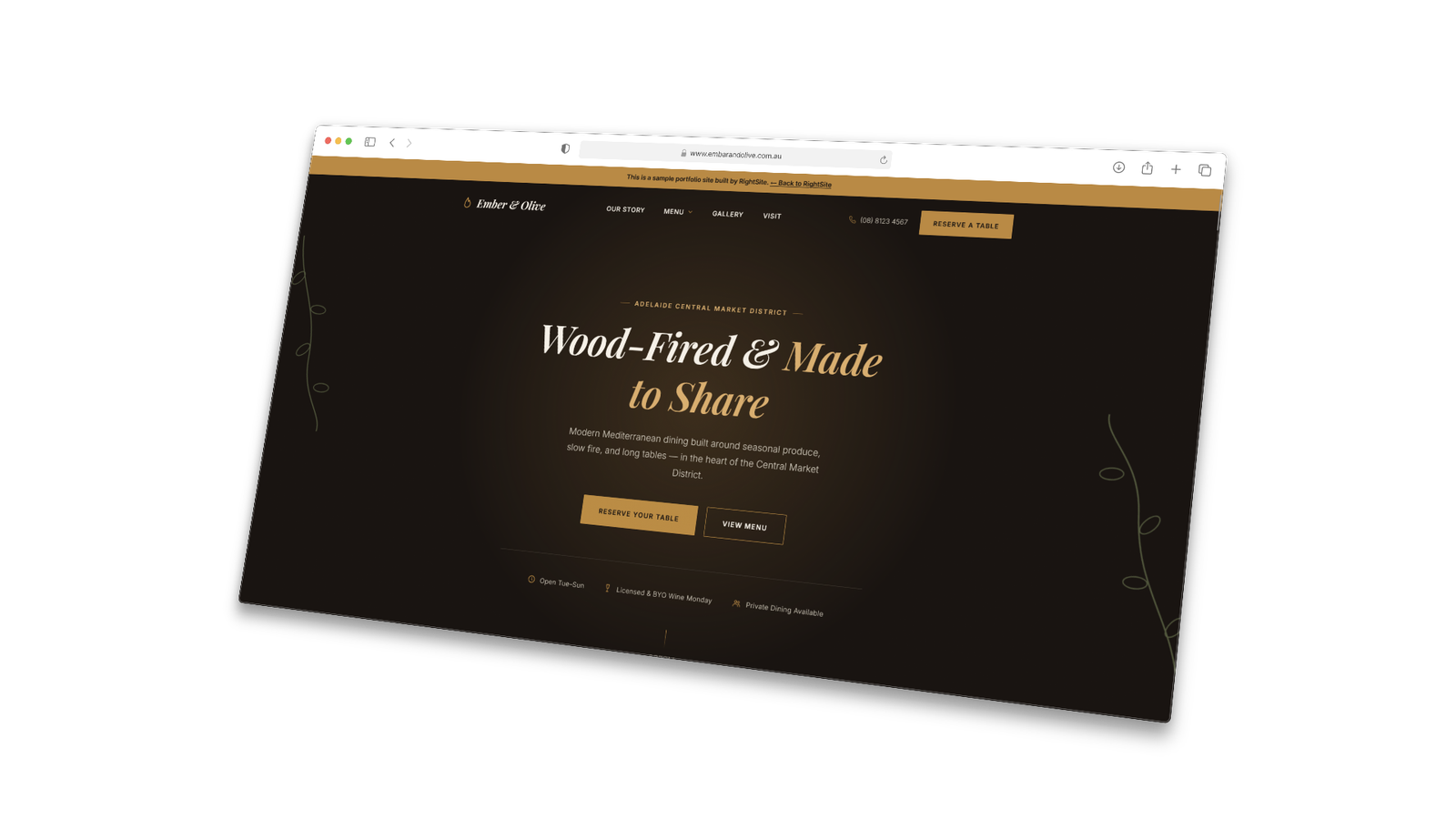 Ember & Olive — project in progress